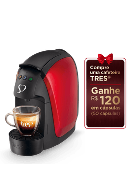 Cafeteira Espresso Luna Vermelha Automatica - TRES 3 Coracoes